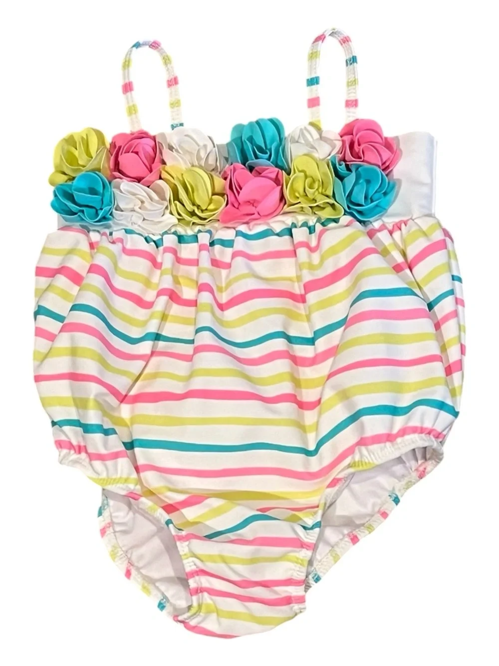 Kate Mack Baby • Garden Stripe Swim Bubble - 9 months